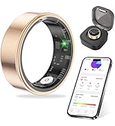 Thin Smart Ring for Fitness &amp; Health Tracking -Pedometer,Sleep/Heart Rate/Blood Oxygen Monitor, G...
