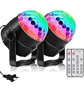Disco Party Lights, Sound Activated Strobe Light Stage Light with Remote Control, RGB 7 Modes Dis...