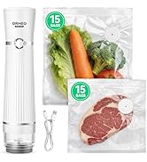 Compact Vacuum Sealer for Food, ORMEO HOME Powerful Handheld Vacuum Sealer Machine, Seal Meal Sav...
