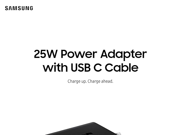 Samsung 25W Power Adapter with USB C Cable Black