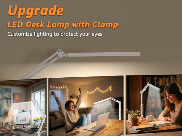Upgrade LED Desk Lamp with Clamp