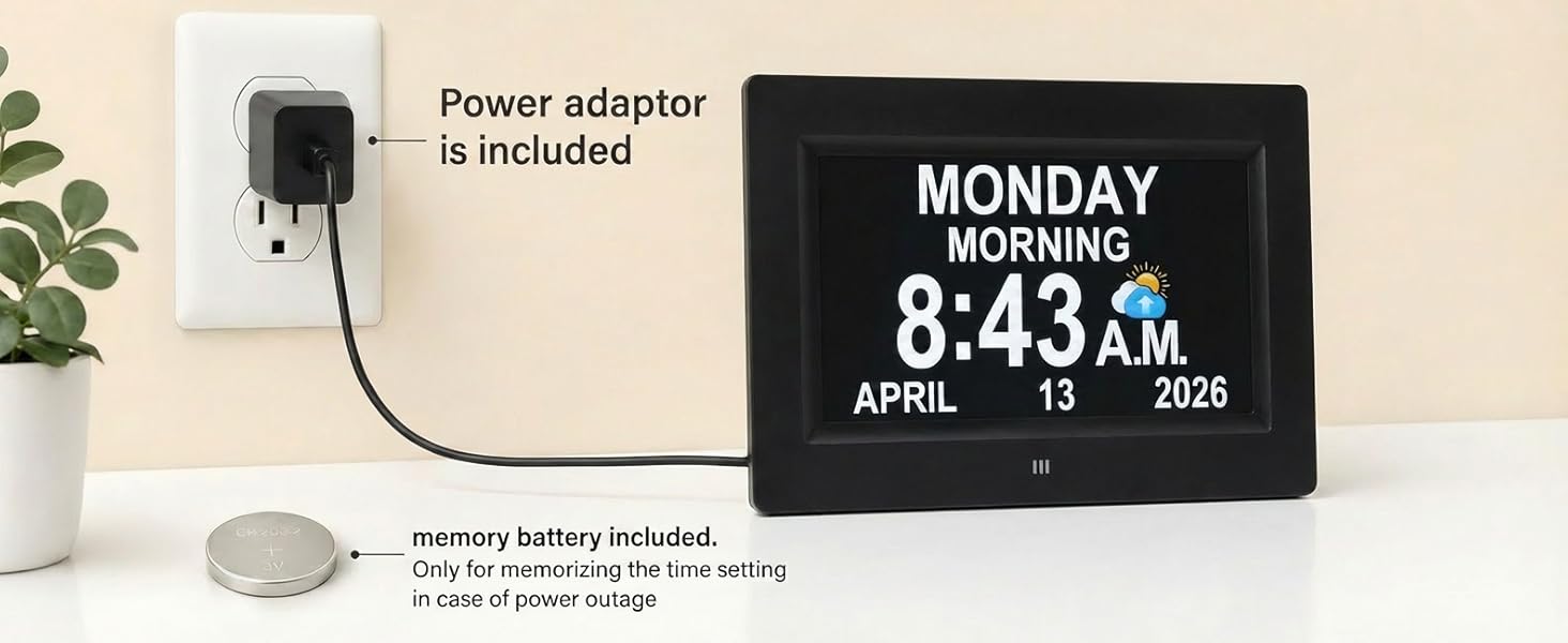 outlet input and battery included