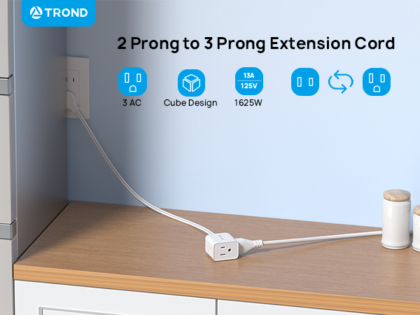 short extension cord 1.5ft
