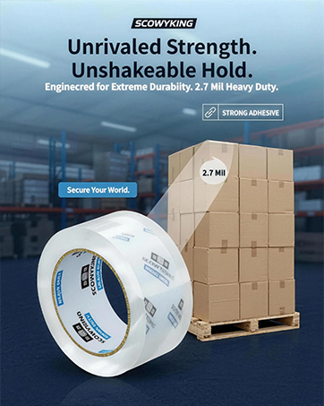 Heavy Duty Packing Tape Clear Ultra Strong Packaging Tape Refills for Shipping Moving Sealing