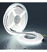 TOPAI Diffused 24V COB LED Strip Lights 6000K Cool White 16.4ft Waterproof Ultra Bright 350LM/ft ...