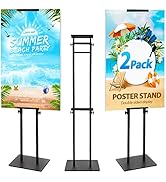 VAIIGO 2Pack Poster Stand for Display, Heavy Duty Floor Standing Sign Holder, Double-Sided Poster...