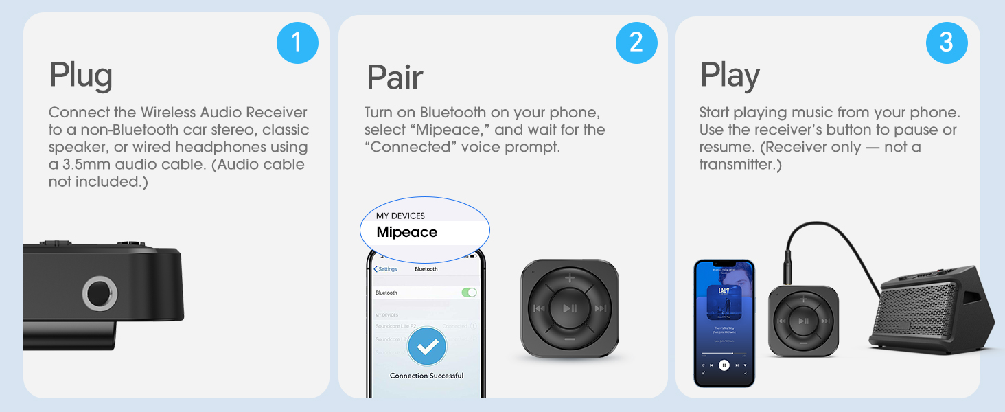 bluetooth audio receiver bluetooth receiver 3.5mm bluetooth adapter for headphones