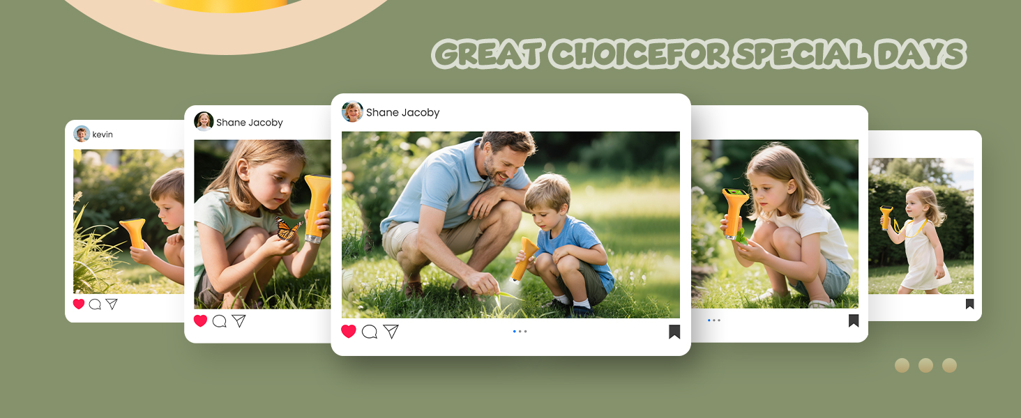 Text reads 'Image 2' and 'GREAT CHOICES OF SPECIAL DAYS'. Series of five photographs displayed horizontally showing outdoor family moments.