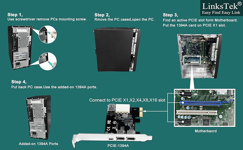 pcie firewire card pcie 1394A card firewire 400 card