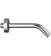 Shower Arm with Flange +Tape,Stainless Steel Shower Head Extension Arm,Wall-Mounted Extender for ...