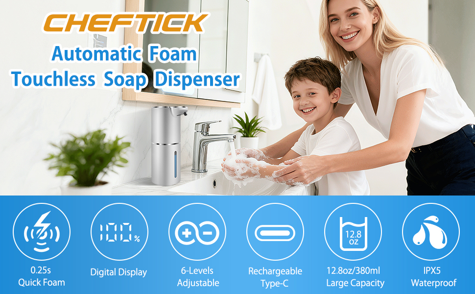 Automatic foaming soap dispenser