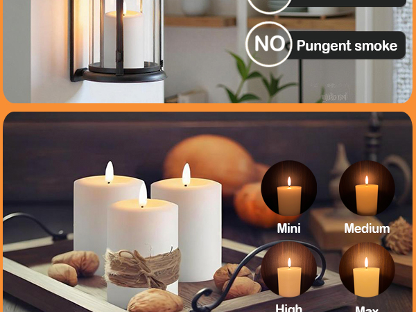 flameless pillar candles for wedding decor