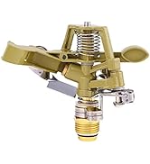 1/2 Inch 360° Adjustable Rotary Zinc Alloy Water Irrigation Sprayer Sprinkler Lawn Garden Grass I...