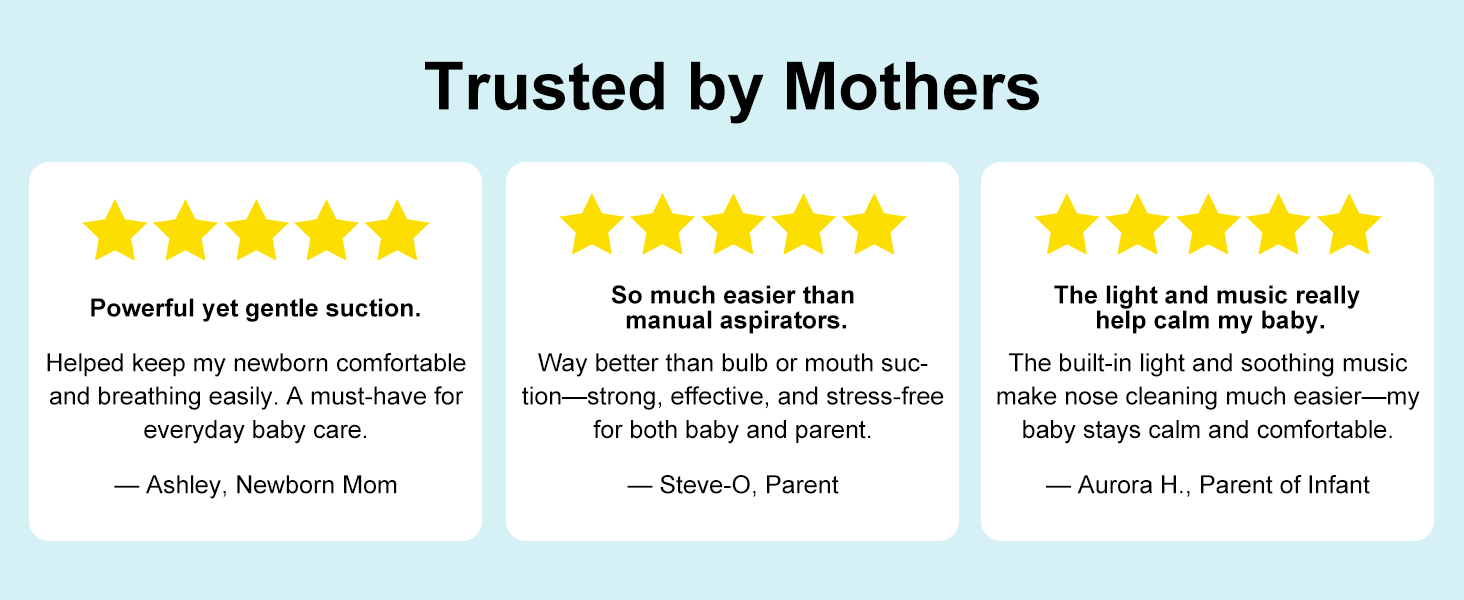 Parents trust this electric nasal aspirator for gentle and effective baby care