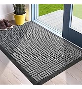 Mibao Front Door Mat, Heavy Duty Durable Welcome Mat for Outdoor Indoor, Dirt Trapper Waterproof ...
