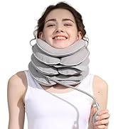 Neck Stretcher with Neck Brace,Cervical Traction Neck Device,Neck Relief Tool,Adjustable Inflatab...