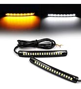 FXC 2x Universal Flexible LED Turn Signal Tail Brake License Plate Light Integrated for Motorcycl...