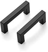 Ravinte 5 Pack 3 Inch Kitchen Square Cabinet Handles Matte Black Cabinet Pulls Black Drawer Pulls...