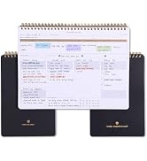 3 Piece Productivity Notebook for Work - Office Planner Set Includes Weekly Dashboard, Daily To-D...