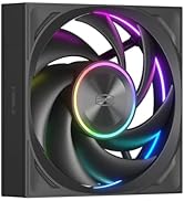 PCCOOLER 120mm PWM Case Fan, Dual Halo Lighting, Wireless Connection Design, Dual Ball Bearing, H...