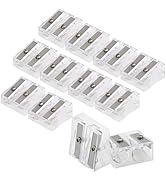 XALXVEX Plastic Dual-Hole Pencil Sharpeners,12-Pack Manual Handheld Sharpeners for Graphite &amp; Col...