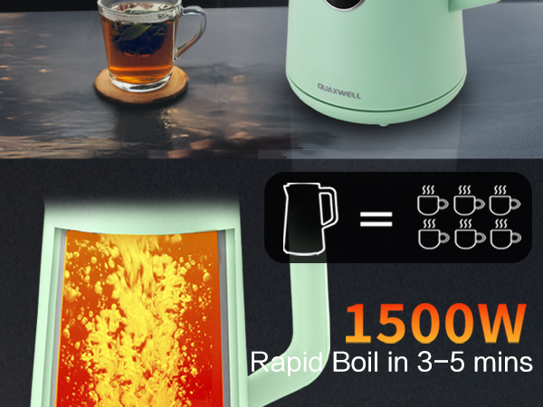 green electric kettle