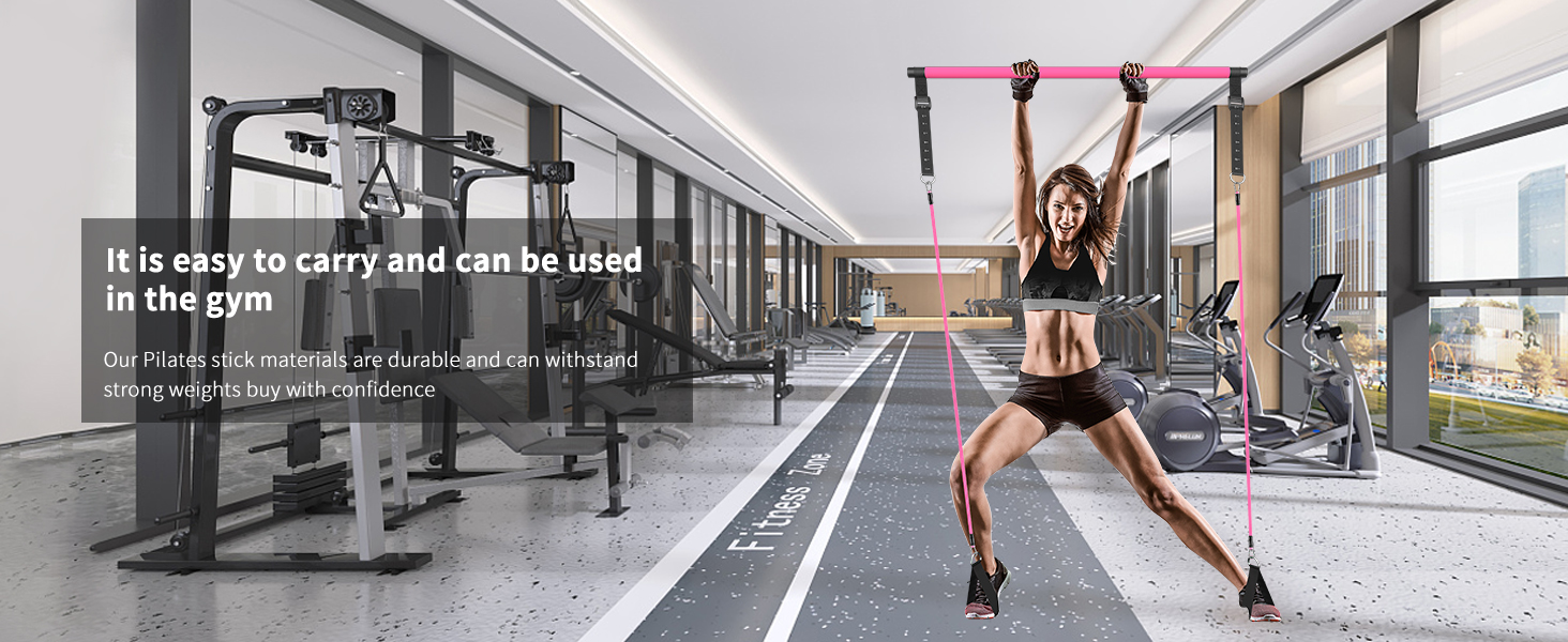 full body workout,pilates exercise bars,pilates bar resistance band set,best pilates at home kit