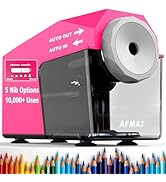 AFMAT Electric Pencil Sharpener, Fast &amp; Hands-Free, 10K+ Uses, 5 Nibs, Fully Automatic Pencil Sha...