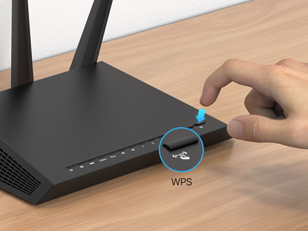 ioGiant WiFi to Ethernet Adapter Supports WPS Setup Step 1 Press WPS Button on Your WiFi Router