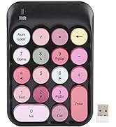 PUSOKEI Wireless Numeric Keypad, Cute Number Pad for Game Direction Switching, Portable Cute 18-R...