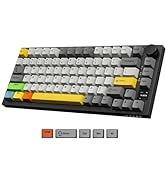 ATTACK SHARK Mechanical Gaming Keyboard with Coiled Cable,2.4G/Bluetooth/USB-C Wired and TFT Smar...