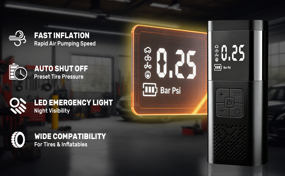 tire inflator portable air compressor