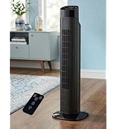 Uthfy 31 Inch Tower Fan for Bedroom, 120° Oscillating Quiet Standing Bladeless Fan With Remote, 7...