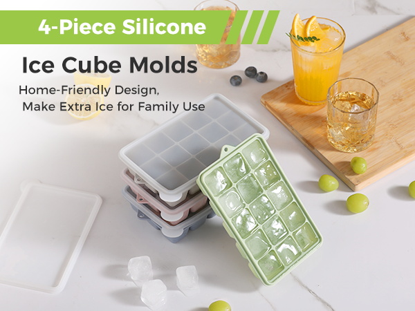 silicone ice cube trays with lid