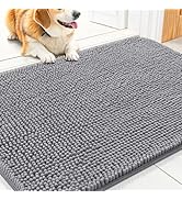 Smiry Dog Door Mat for Muddy Paws 30x20, Absorbs Moisture and Dirt Doormat, Non-Slip Washable Qui...