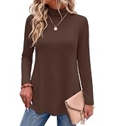 Zeagoo Long Sleeve Shirts for Women Turtleneck Work Casual Tunic Tops | Mock neck tops,long sleev...