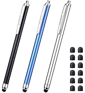 CCIVV 3 Pcs Stylus Pens for Touch Screens [0.24 inch Tip Series], 12 Extra Replaceable Rubber Tip...