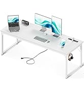 Coleshome 71 Inch Computer Desk with USB Ports, Large Office Desk, Long Study Student Writing Des...