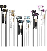 Cianyyee 6Pack Earbuds Headphones Wired with Microphone,in-Ear Earbuds,Noise Isolating,Powerful H...