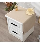 YZKITM Rustic Farmhouse Small Table Runner 36 Inches Long Solid Beige Faux Linen Table Runners Ev...