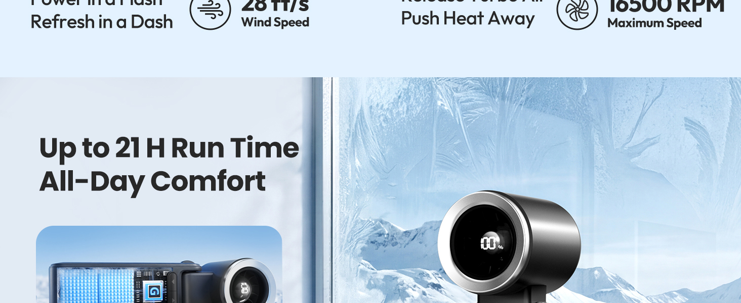 portable handheld turbo fan portable fans hand fans 21 cooling time summer essential gift for women