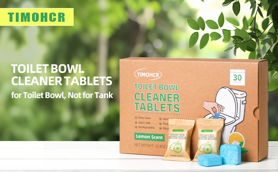 TIMOHCR Toilet Bowl Cleaner Tablets Lemon