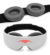 Manta Sleep Mask - 100% Light Blocking Eye Mask, Zero Eye Pressure, Comfortable & Adjustable Slee...