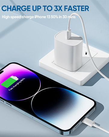 usb c iphone charger fast charging block cable 10ft long lightning charger iphone 14 13 12 11