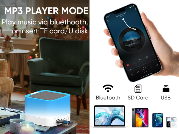 bluetooth speaker with night lights