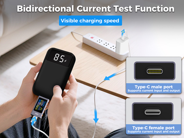 Bidirectional Current Test Function Visible charging speed