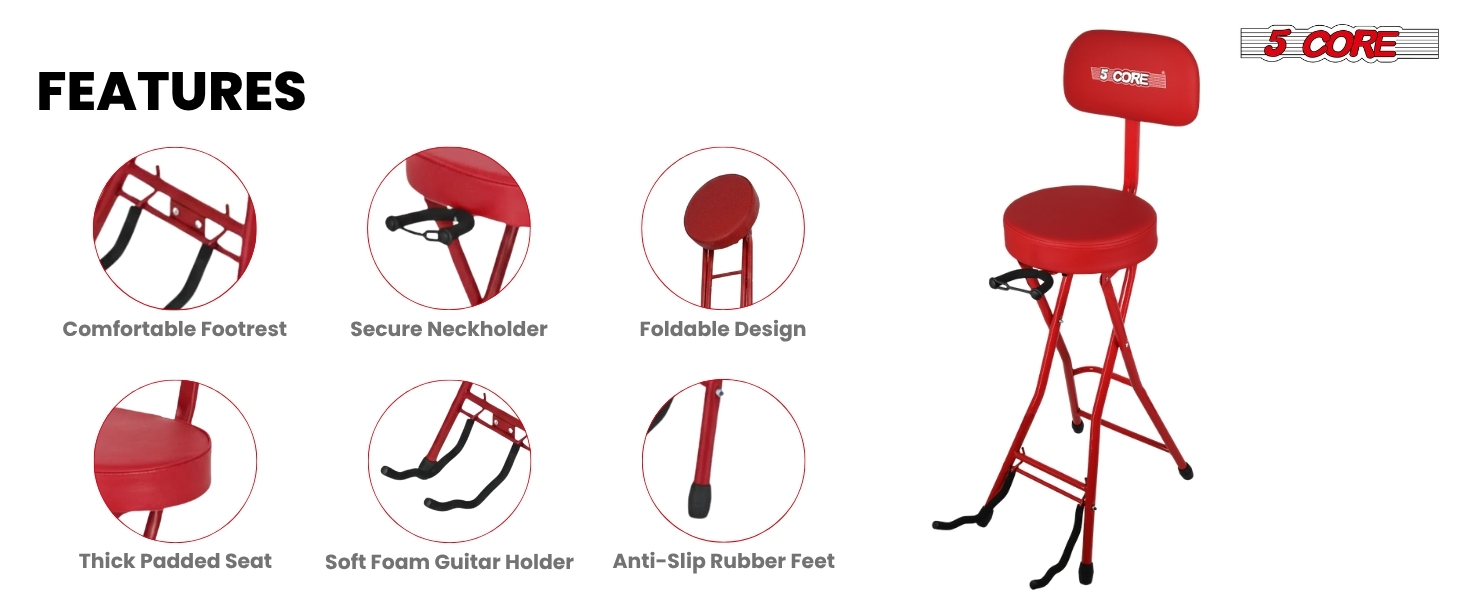 GSTOOL RND RED REST