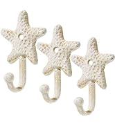 Decorative Wall Hooks 3pcs Wall Hooks Sea Star Shape Wall Mounted Decorative Hooks Coat Clothes H...