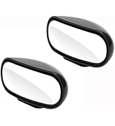 Berfi Life Blind Spot Mirror for Cars and Trucks, Adjustable Rectangular Convex Wide Angle Rear V...