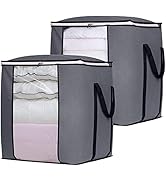 SLEEPING LAMB 120L Extra Large Blanket Storage Bags Breathable Clothes Storage Containers for Kin...